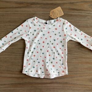 Kids' White Fall Leaves Long Sleeve Shirt
